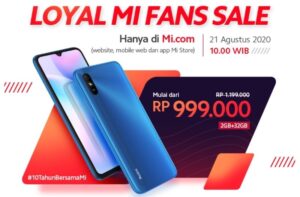 Hari ini, Penjualan Redmi 9A Hanya Rp 999,000