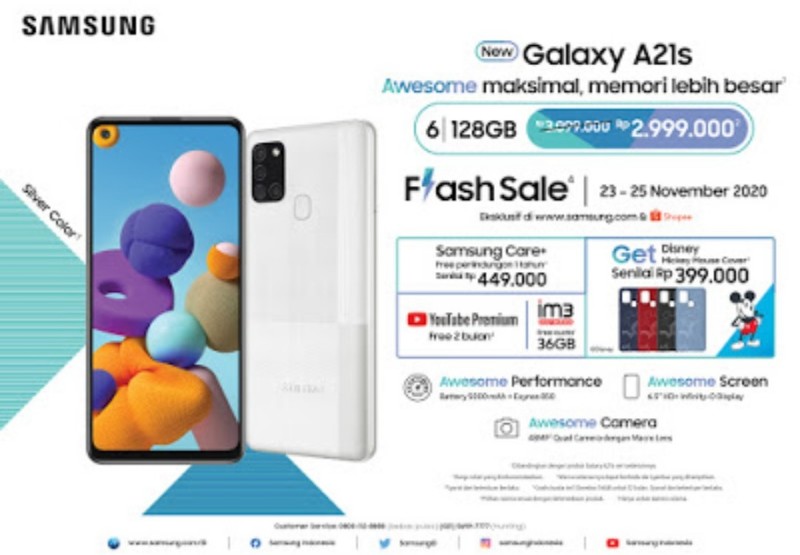 Samsung Galaxy A21s: Harga, Spesifikasi Dan Kelebihan HP Terbaru