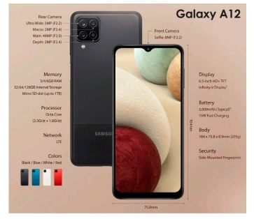 Samsung Galaxy A12 Galaxy A02s Harga Kelebihan Dan Spesifikasi