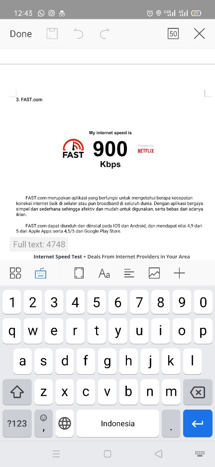     Aplikasi Tes Kecepatan Wifi FAST.com 