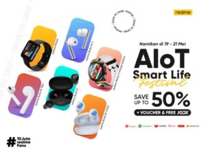 AIoT Smart Life Festival realme, hadirkan Diskon Hingga 50%