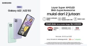 Samsung Galaxy A22 LTE, Smartphone Berkelas  di Bawah 3 juta