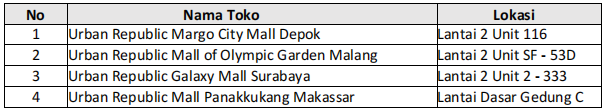 URBAN REPUBLIC SERENTAK RESMIKAN 4 OUTLET BARU