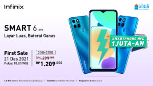 INFINIX Luncurkan Smart 6 NFC, Smartphone 1 Jutaan Berfitur Lengkap dengan NFC