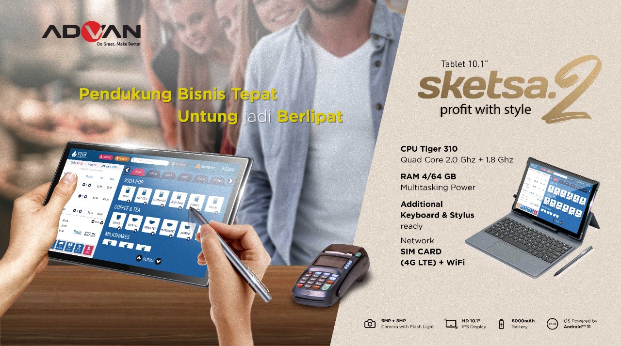 Wow!! ADVAN Luncurkan Tablet SKETSA 2