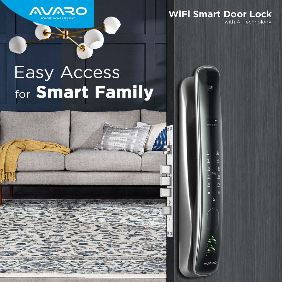 Canggih!! AVARO Luncurkan WiFi Smart Door Lock dengan AI Technology