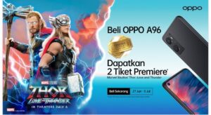 Beli OPPO A96 Dapatkan Tiket Gratis Marvel Studios’ “Thor: Love and Thunder”