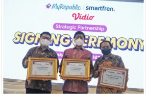 Gandeng Vidio, MyRepublic dan Smartfren Wujudkan Kolaborasi Strategis 