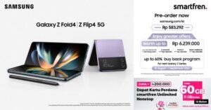 Smartfren Hadirkan Khusus Kartu Perdana Samsung Galaxy Z Fold4 5G & Z Flip4 5G