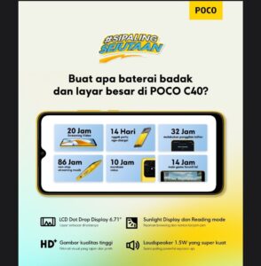 POCO C40 #SiPalingSejutaan Bisa Didapatkan di Harbolnas 9.9 dengan Promo Ekstrem!