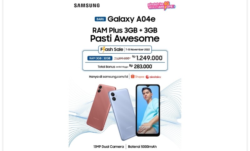 Harga dan Spesifikasi Samsung Galaxy A04e - REVIEW1ST.COM
