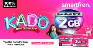 Kado Akhir Tahun, Pakai Kartu Perdana Smartfren Dapat Bonus Kuota TikTok