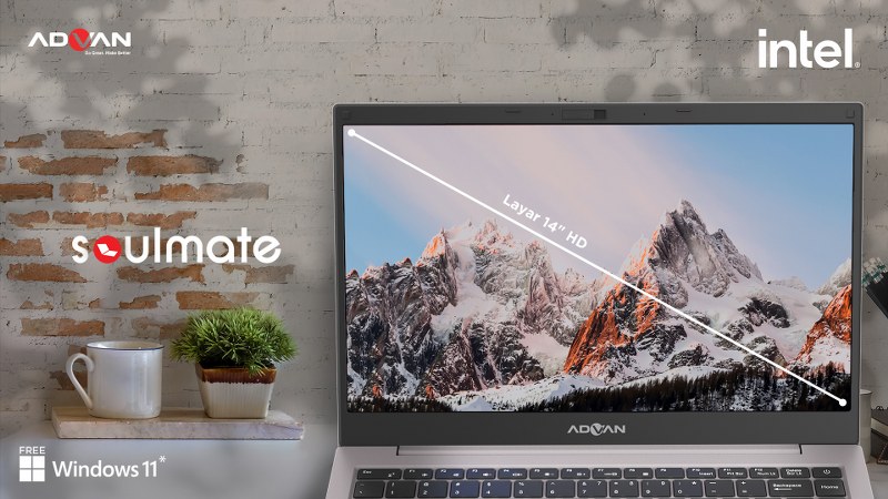 ADVAN Hadirkan Laptop Soulmate Yang Didukung Processor Intel & Microssoft Windows