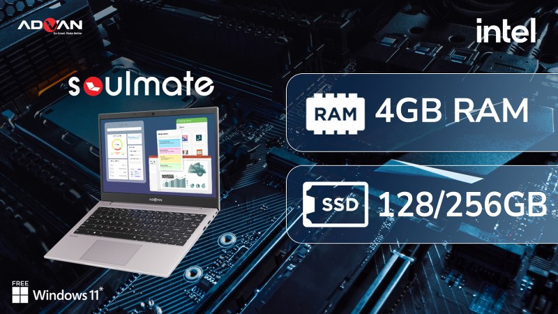 ADVAN Hadirkan Laptop Soulmate Yang Didukung Processor Intel & Microssoft Windows