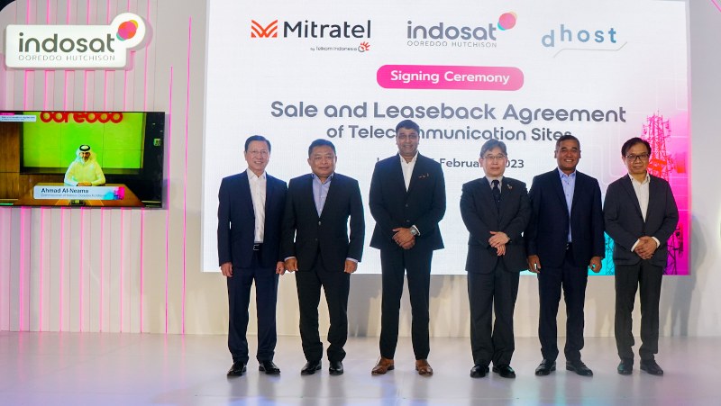 IOH x Mitratel x dhost Menandatangani Perjanjian-Perjanjian Terkait Menara Telekomunikasi 