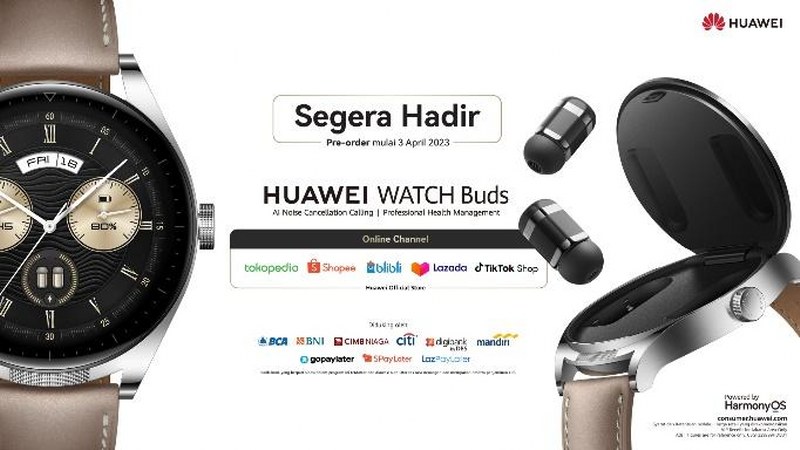 Huawei WATCH Buds: Perangkat 2 in1 TWS & Smartwatch Hadir 3 April 2023
