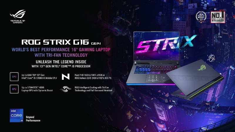 ASUS ROG Hadirkan Laptop Gaming Prosesor 13th Gen Intel Core Terlengkap