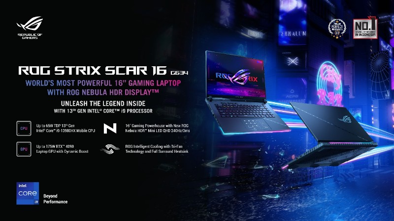 ASUS ROG Hadirkan Laptop Gaming Prosesor 13th Gen Intel Core Terlengkap