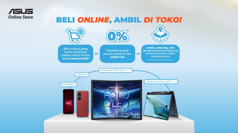 ASUS Online Store Perkenalkan Fitur Beli Online, Ambil di Toko