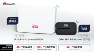 Huawei Dukung Telkomsel Lewat Peluncuran Modem Orbit Pro H2