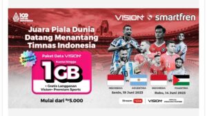 Streaming Bola Indonesia-Argentina, Makin Mudah dengan Paket Data Smartfren Vision+