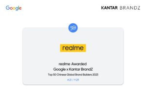 realme Menduduki Peringkat 21 di Top 50 Chinese Global Brand Builders Tahun 2023