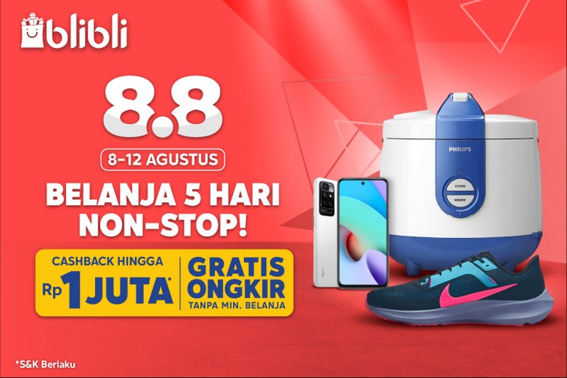 Promo Blibli Double Day 8.8: Belanja Cermat dan Hemat! Diskon hingga 90% dan Cashback Menarik