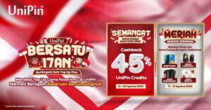 UniPin Meriahkan Ulang Tahun RI ke-78 dengan Promo Cashback dan Hadiah Spesial