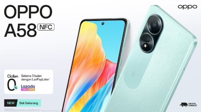 OPPO Hadirkan Pemesanan OPPO A58 Secara Daring Melalui Lazada