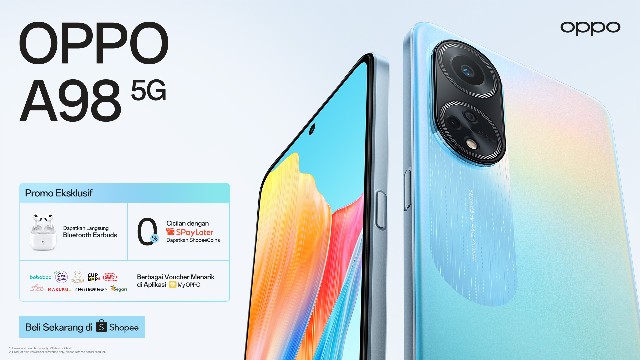 OPPO A98 5G Dijual Perdana di Indonesia, Berikan Cashback Eksklusif