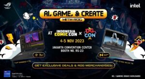 ASUS ROG Pamerkan Laptop Untuk AI dan Turnamen Game Pakai Ally di Indonesia Comic Con