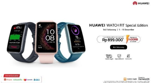 HUAWEI WATCH FIT SE Smartwatch Harga Bersahabat dengan Fitur Canggih dan Stylish