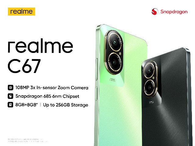 realme C67 dengan Kamera 108MP 3x In-sensor Zoom dan Chipset Snapdragon 685