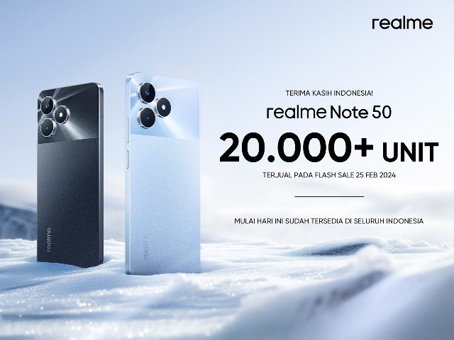 realme Note 50 Catatkan Rekor Penjualan Lebih dari 20 Ribu Unit Terjual 