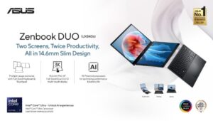 ASUS Zenbook DUO, Laptop Dual-Screen OLED Terbaik di Dunia