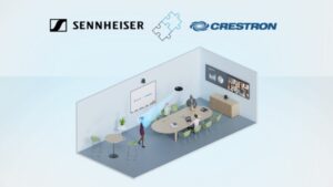 Sennheiser TeamConnect Ceiling Medium dengan Dukungan Crestron Automate VX: Kolaborasi Berkualitas Tinggi