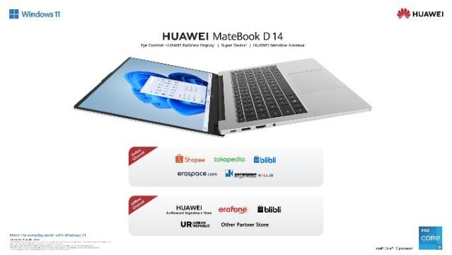HUAWEI MateBook D 14: Laptop Premium dengan Kinerja Cepat dan Desain Elegan