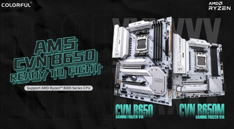 COLORFUL Hadirkan Motherboard CVN B650M Gaming Frozen untuk Prosesor AMD Ryzen 800 Series