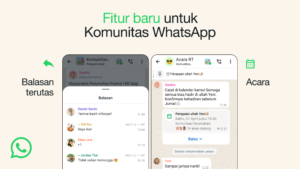 Fitur Baru WhatsApp: Acara dan Balasan Terorganisir di Grup Pengumuman