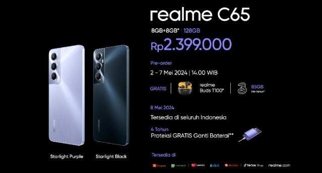 realme C65: Smartphone Unggulan dengan Jaminan Performa 4 Tahun Tanpa Lag