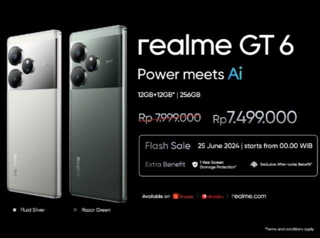 Realme GT 6 Meluncur di Indonesia: "AI Flagship Killer" dengan Teknologi AI Terdepan