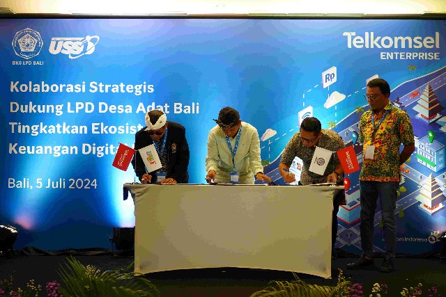 Telkomsel, PT USSI, dan LPD Provinsi Bali Memperkuat Inklusi Keuangan dan Ekosistem di Bali 