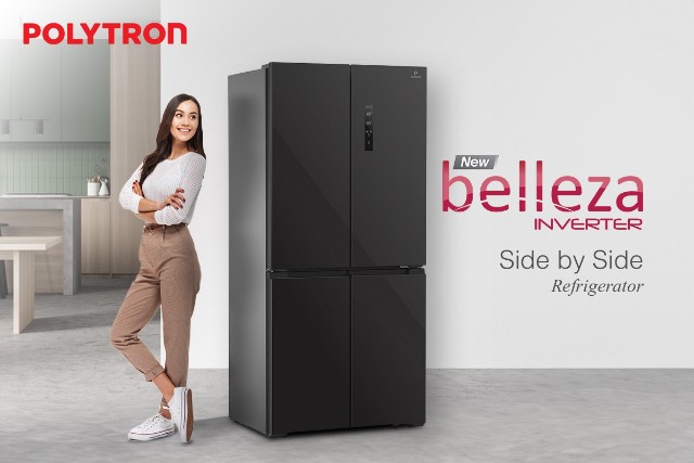 Kulkas Side-by-Side Belleza 4 Pintu POLYTRON: Desain Premium dengan Kapasitas Terbesar