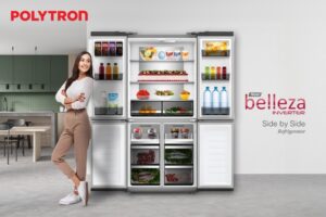 Kulkas Side-by-Side Belleza 4 Pintu POLYTRON: Desain Premium dengan Kapasitas Terbesar