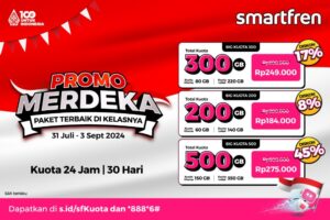 Smartfren Rayakan Kemerdekaan RI dengan Promo Kuota Internet Hingga 45%