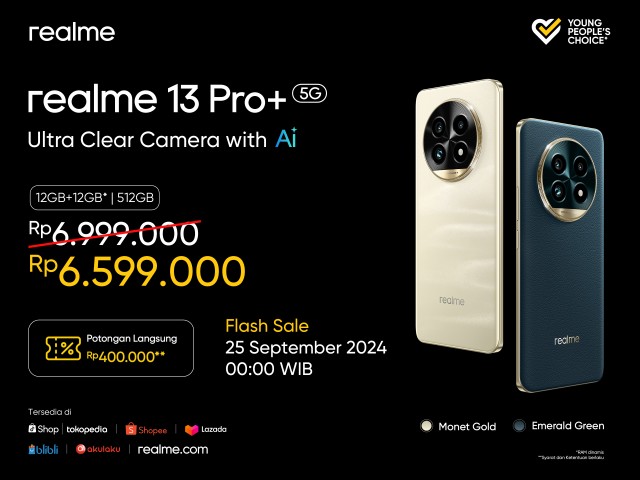 Resmi Meluncur di Indonesia: realme 13 Pro Series 5G Hadirkan Kualitas Fotografi Unggulan Berbasis realme Next AI