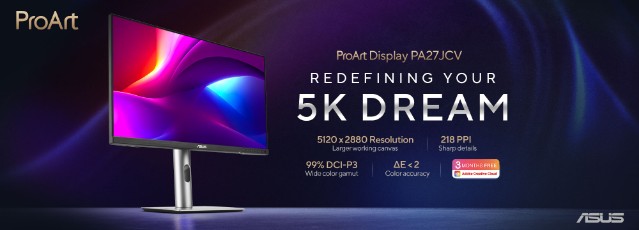 ASUS Rilis Monitor ProArt Display 5K PA27JCV dengan Kualitas Visual Memukau