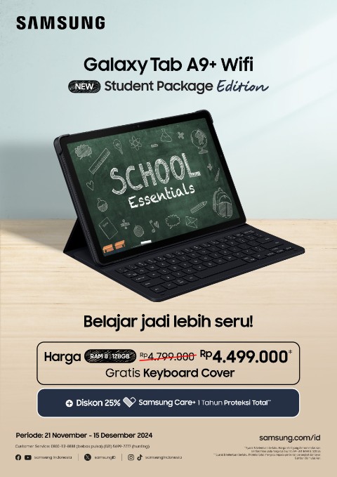 Galaxy Tab A9+ Student Package Edition: Tablet Belajar Terbaik untuk Anak