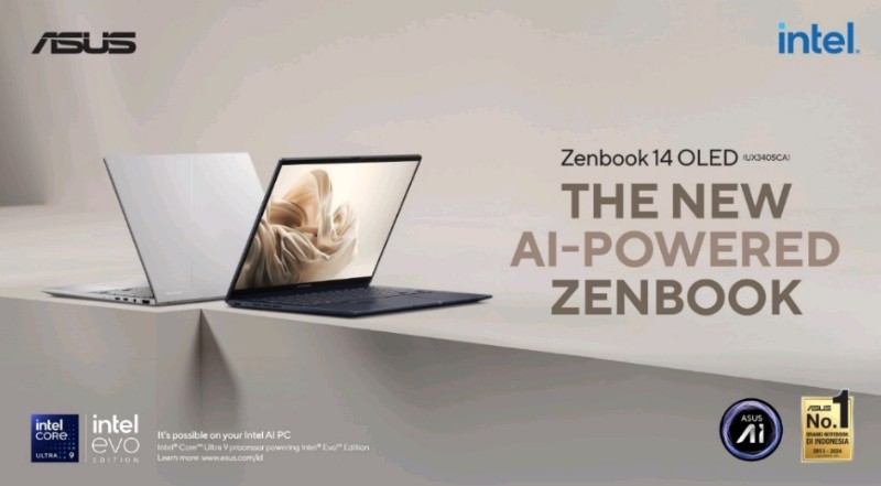 ASUS Zenbook 14 OLED dengan Intel Core Ultra Pertama di Indonesia