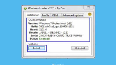 Aktivasi Windows 7 dengan Windows Loader